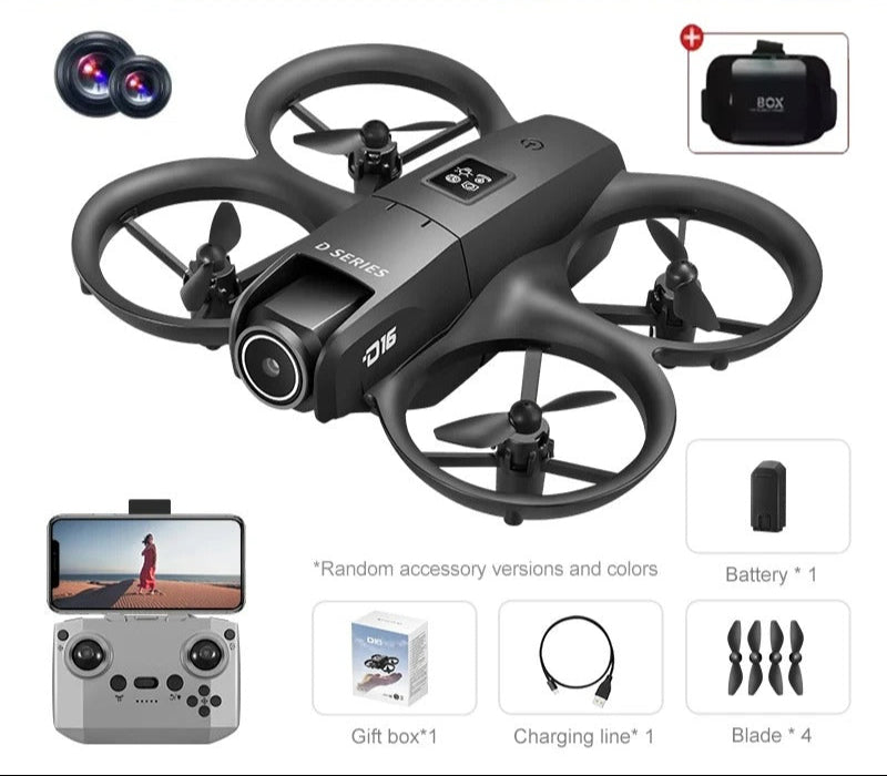 D16 Mini Drone – Dual Camera 8K HD UAV with GPS, Obstacle Avoidance, 20min Flight, 20000M FPV Range & Brushless Motor