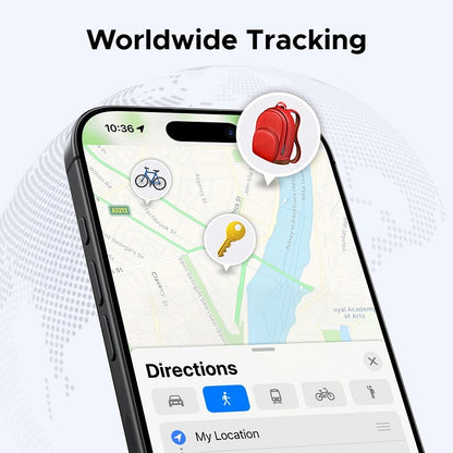 Smart Finder – Apple Find My Certified Bluetooth Tracker for iPhone/iPad/Mac, 2‑Year Replaceable Battery, UL4200A Child‑Safe, Global Tracking, Lost Reminder, Ultra‑Mini 36×36×7.4mm with Stickers
