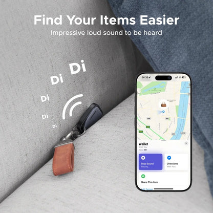Smart Finder – Apple Find My Certified Bluetooth Tracker for iPhone/iPad/Mac, 2‑Year Replaceable Battery, UL4200A Child‑Safe, Global Tracking, Lost Reminder, Ultra‑Mini 36×36×7.4mm with Stickers