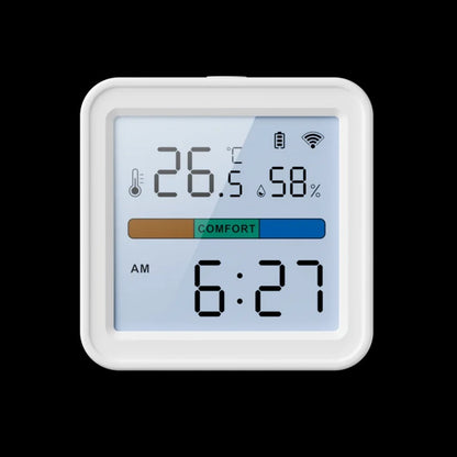 Tuya WiFi Temperature & Humidity Sensor – Smart Hygrometer Thermometer with Backlight, Smart Life App, Alexa & Google Assistant Compatible, CE/FCC/RoHS Certified